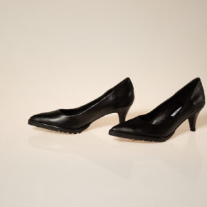 Stiletto bajo de cuero premium